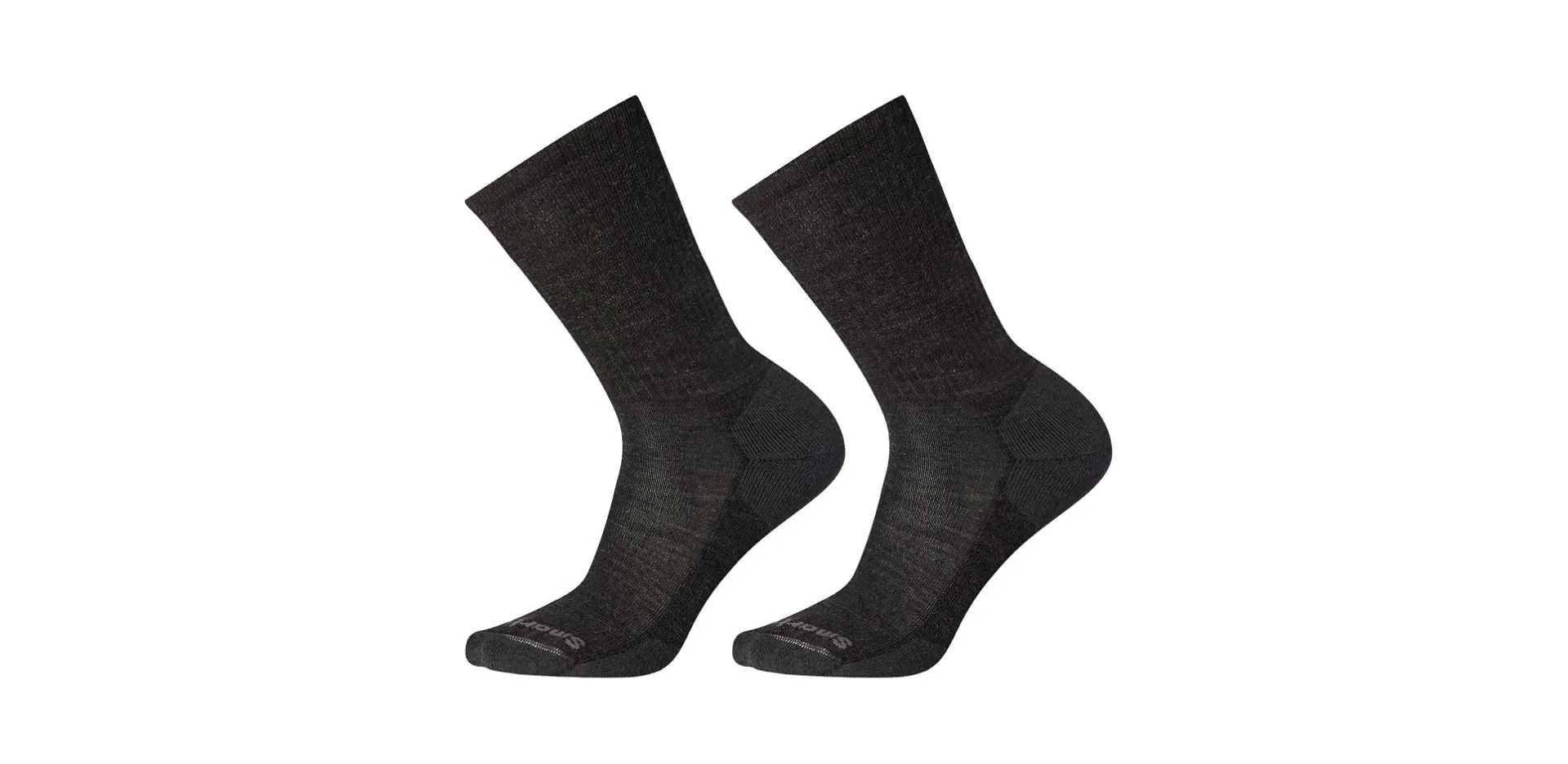 Smartwool Men’s Heathered Rib Crew Socks 2 Pack- Charcoal