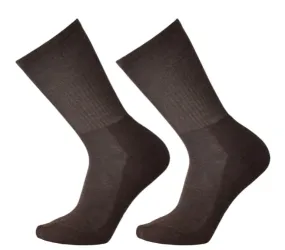 Smartwool Mens 2-Pack Heathered Rib Crew Socks- Chestnut