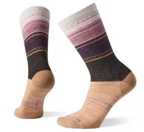 Smartwool Womens Sulawesi Stripe Crew Socks- Camel