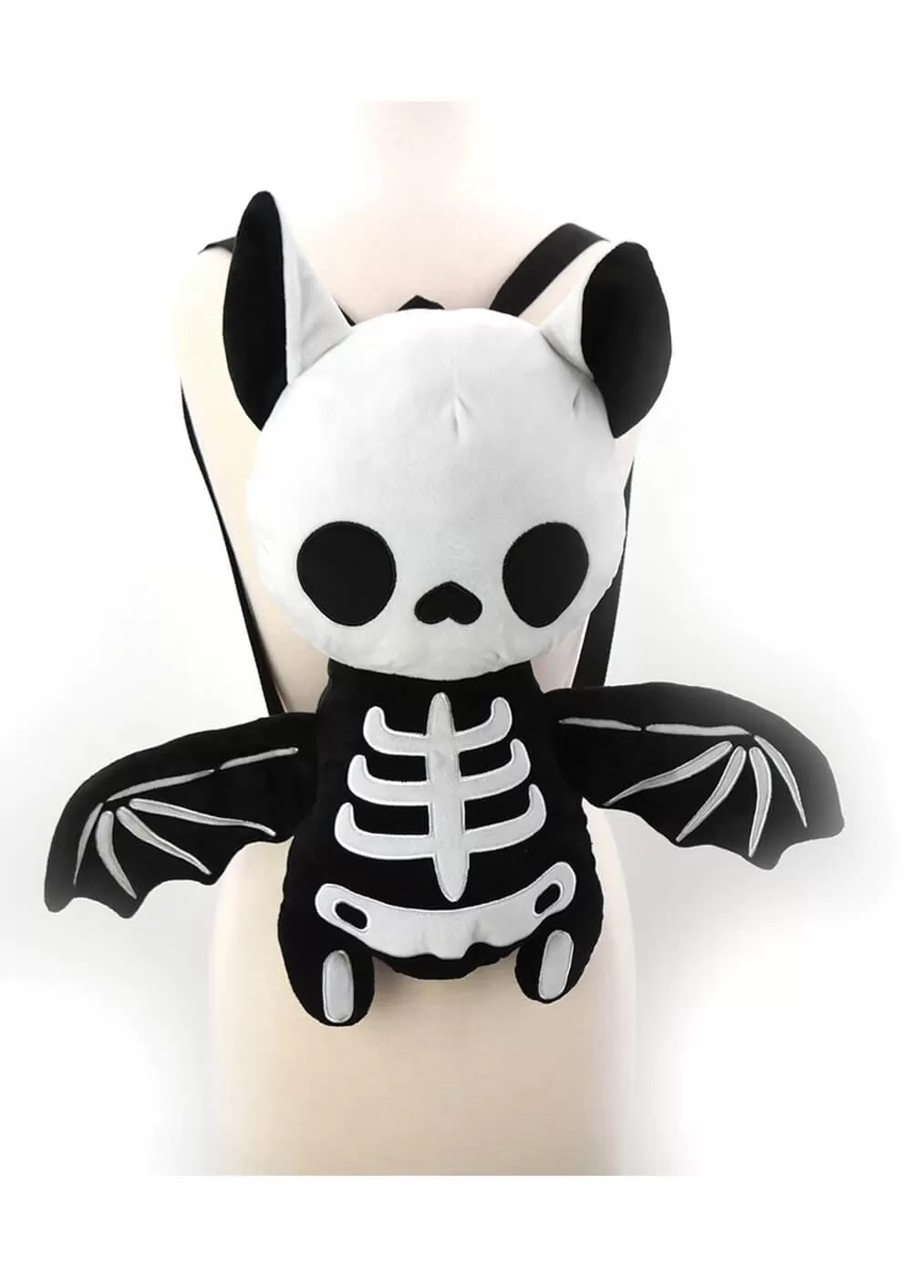 Succubus Bags Skeleton Bat Backpack Black