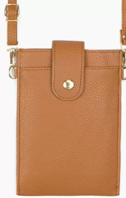 Taupe Wallet And Phone Crossbody Bag