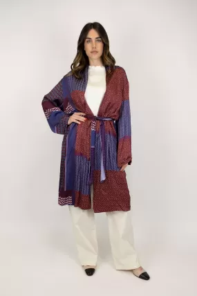 Tensione in - Kimono fantasia astratta in raso