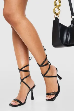 Triple Strap Wrap Up High Heels