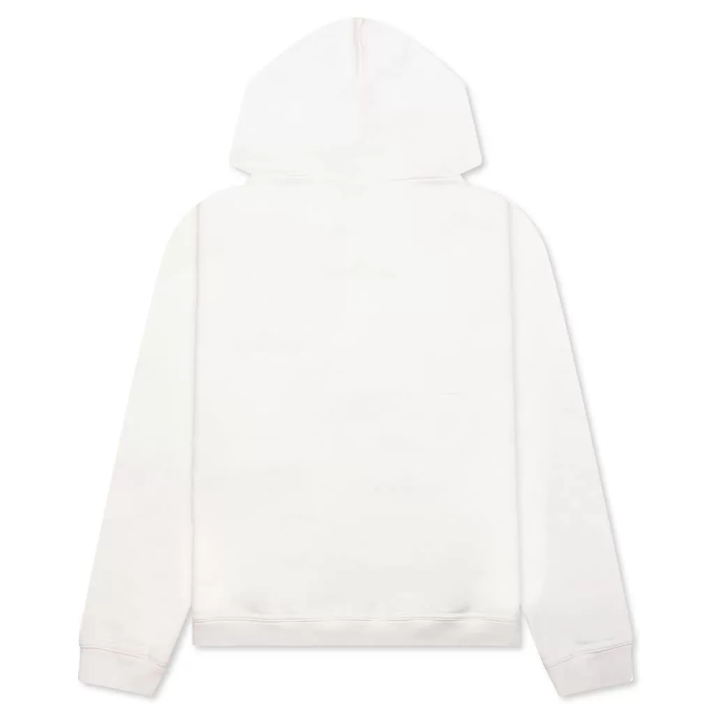 Upside Down Logo Hoodie - Off White/Black Embroidery