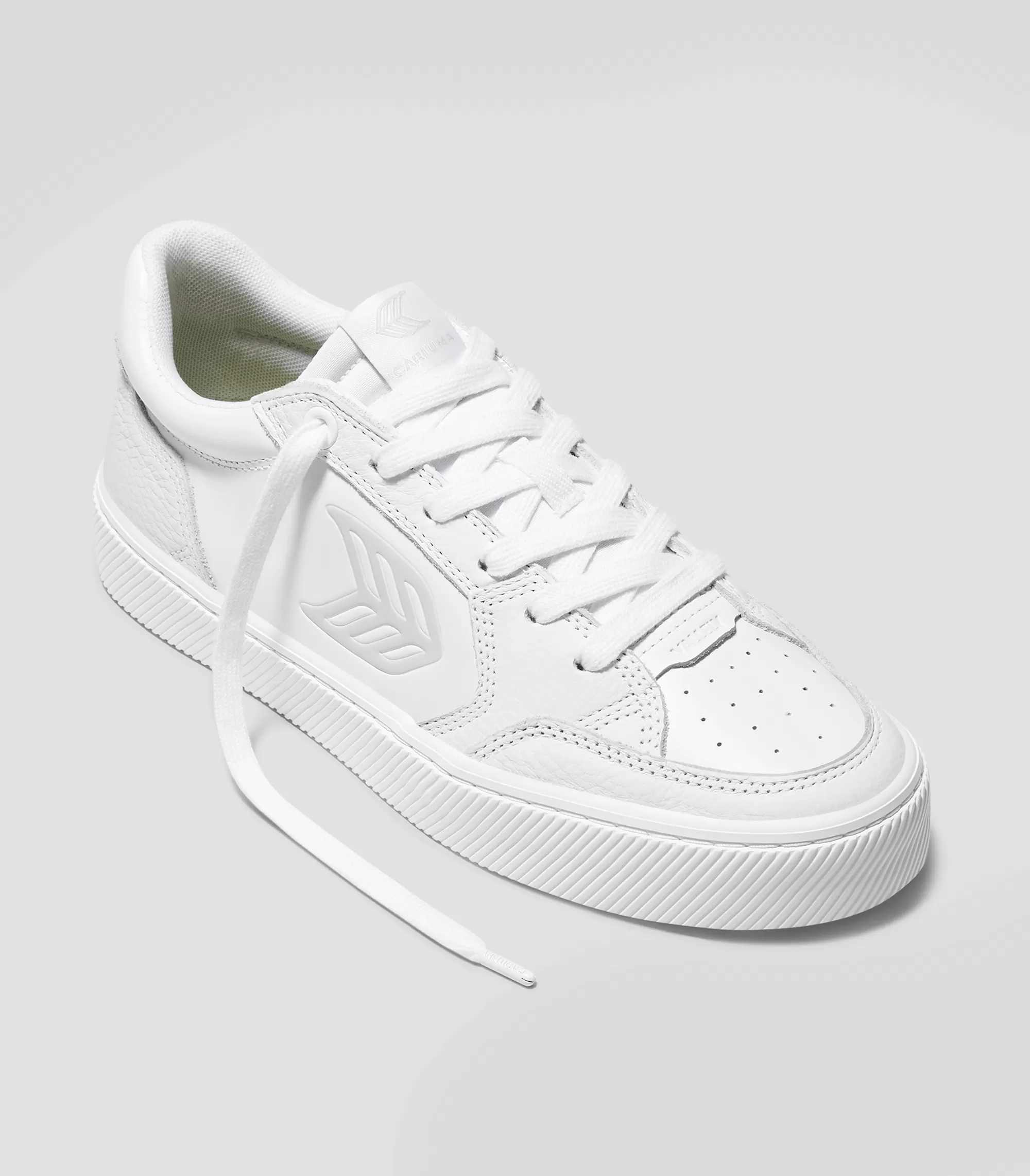 VALLELY White Leather Ice Logo Sneaker Men