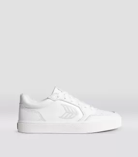 VALLELY White Leather Ice Logo Sneaker Women