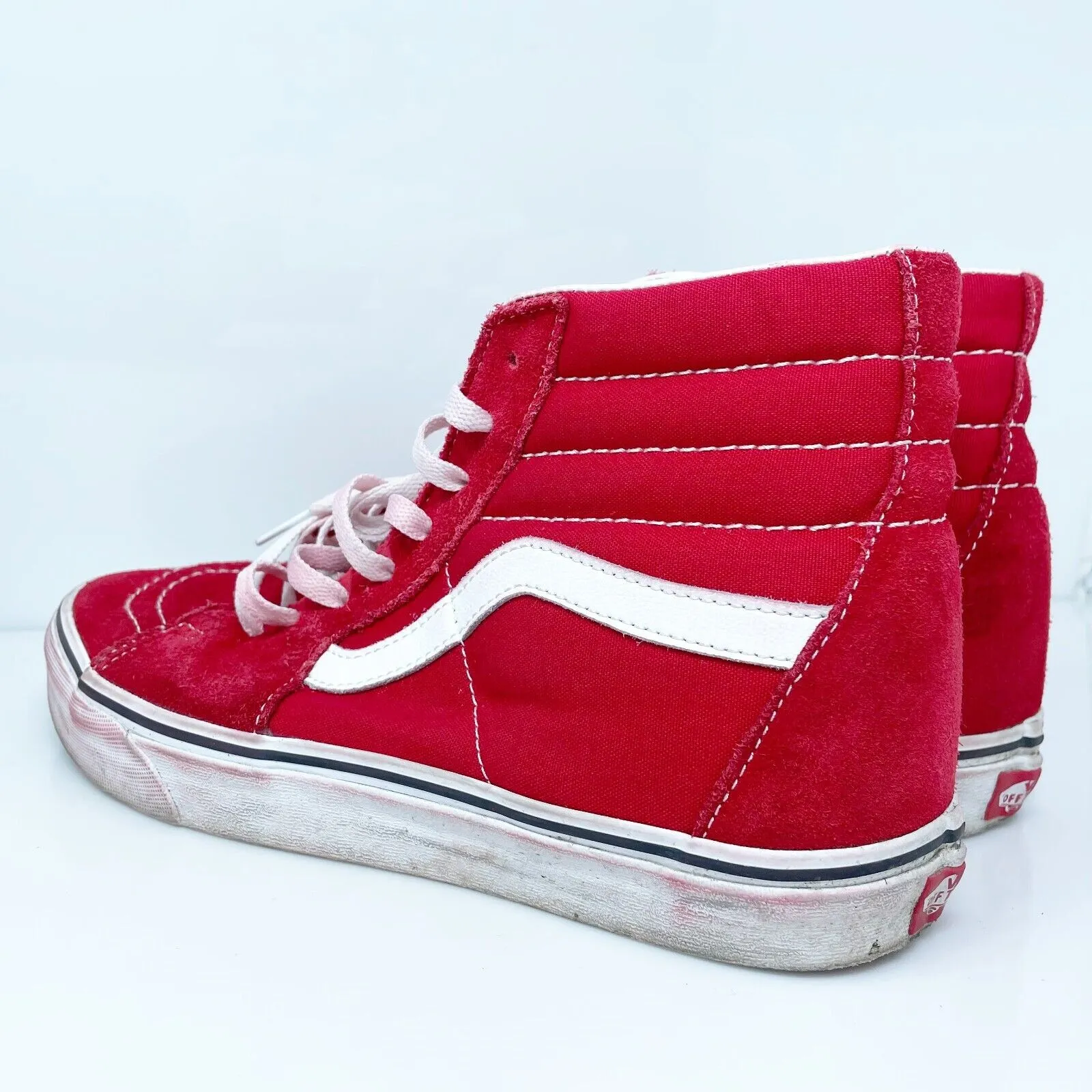 Vans Mens Sk8 Hi 721356 Red Casual Shoes Sneakers Size 10