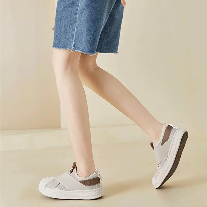 Women Shell Toe Elasticated Casual Shoes 